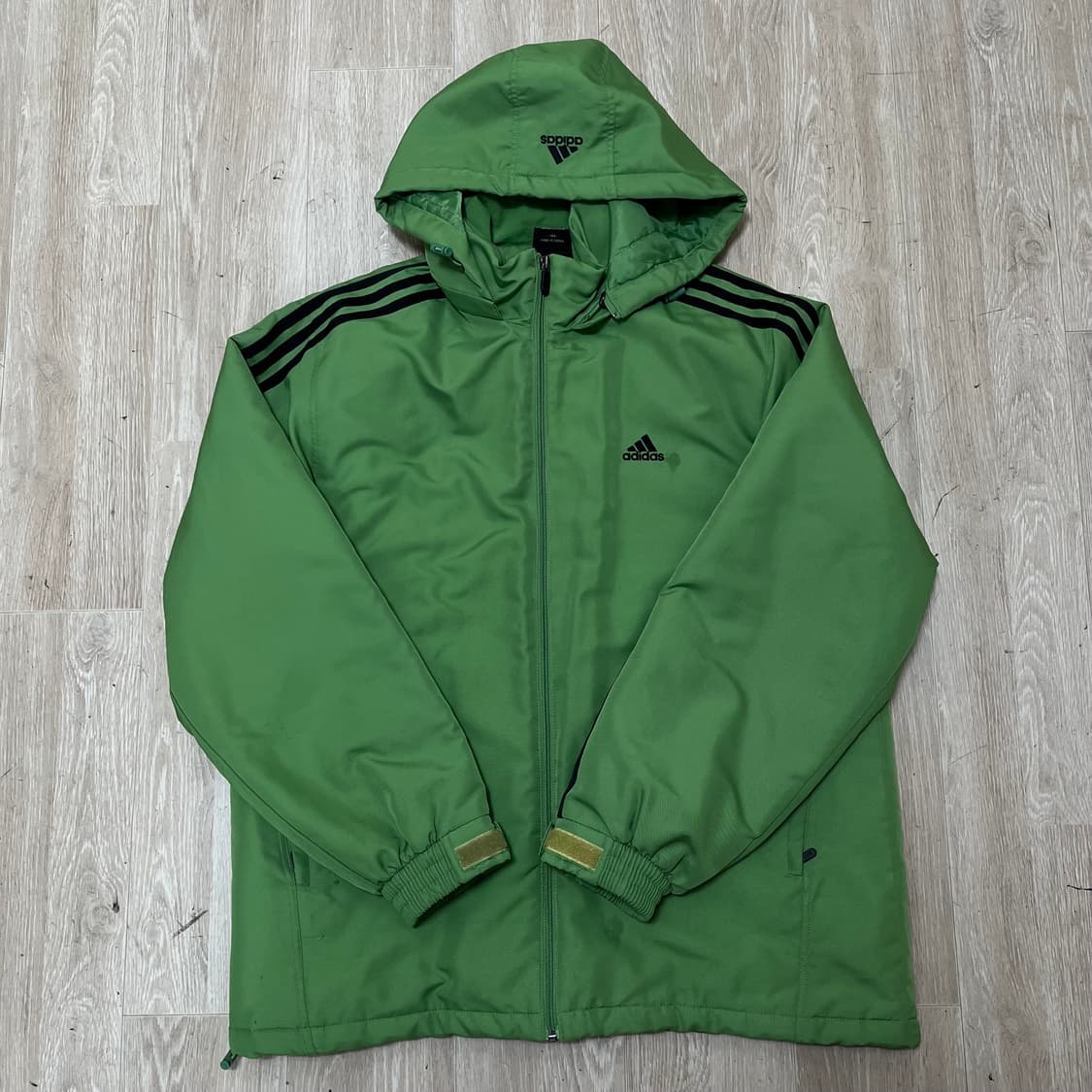 아디다스 올드스쿨 사이드라인 바람막이 후드 패딩 점퍼 L(100) 상품이미지1