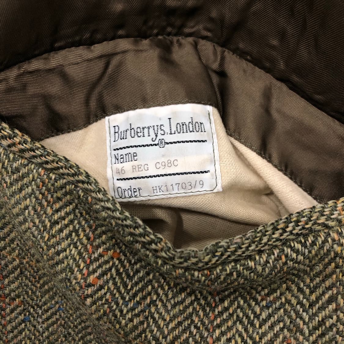 버버리 헤링본 트위드 울100 잉글랜드 영국 코트 46 상품이미지6