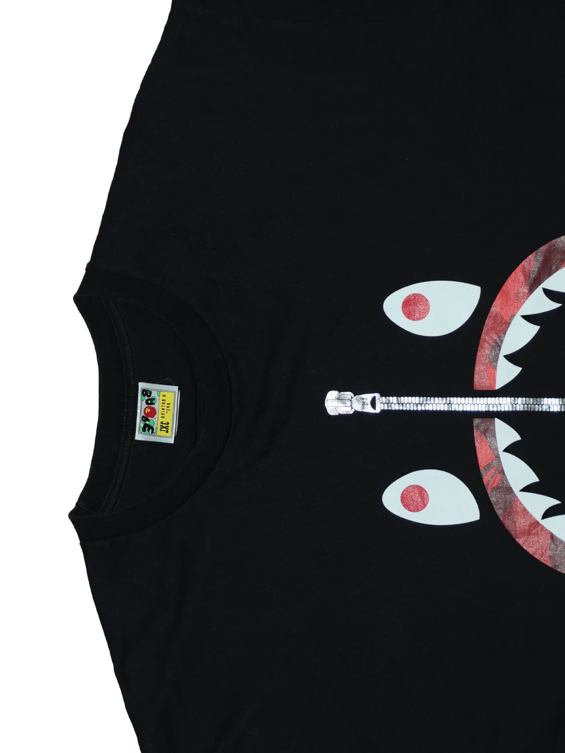 [정품]베이프 샤크 지퍼 그래픽 민소매 티셔츠 블랙 3XL 상품이미지4