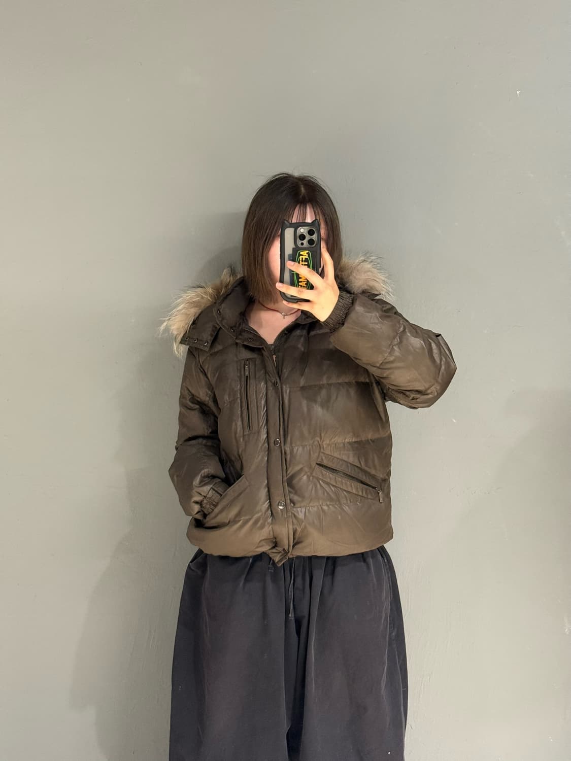 pocket detail fur hood padding 상품이미지2