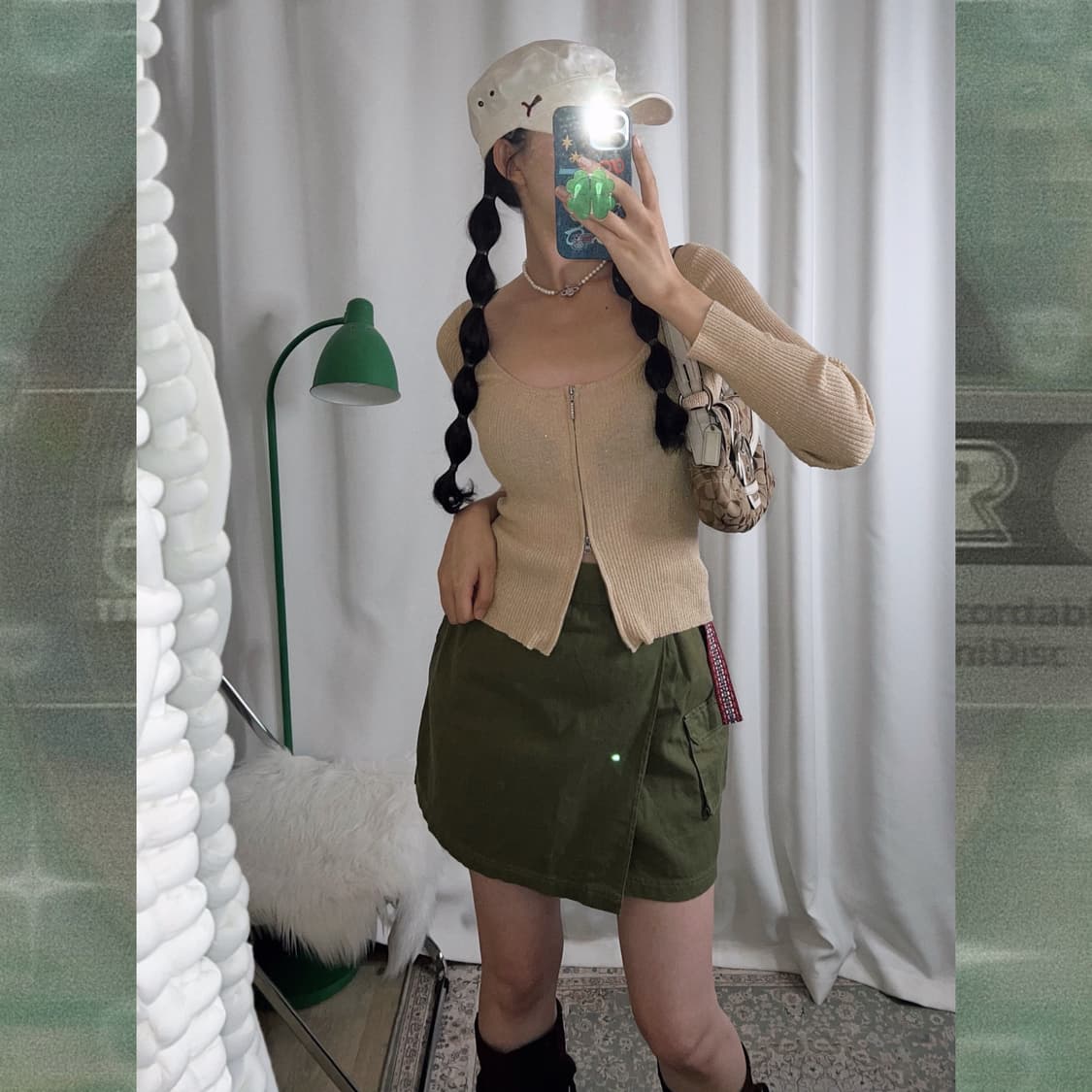 베이지 유넥 투웨이 집업 티셔츠 상품이미지3