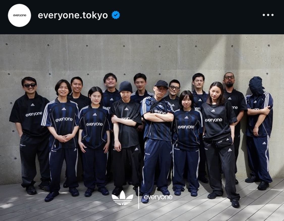 Everyone Tokyo 에브리원 x 아디다스 져지 블랙 XL 상품이미지10