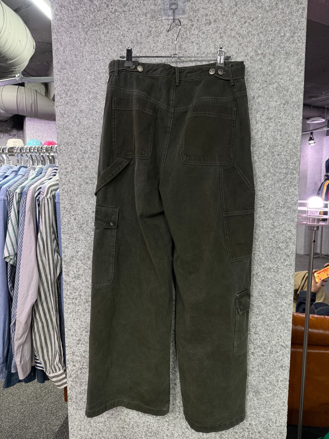 트래블 카키 카고 와이드 팬츠 B4372 상품이미지4