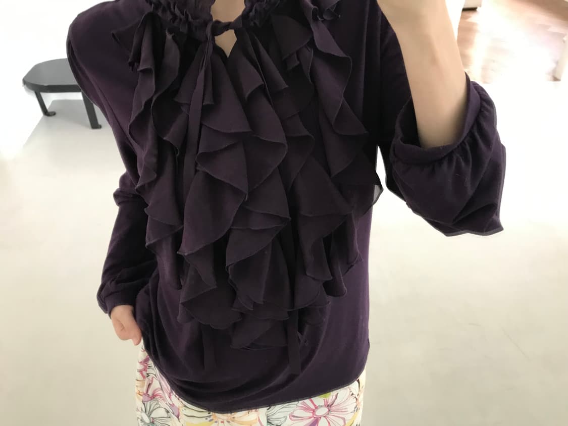 vintage purple ruffle long sleeve 상품이미지6