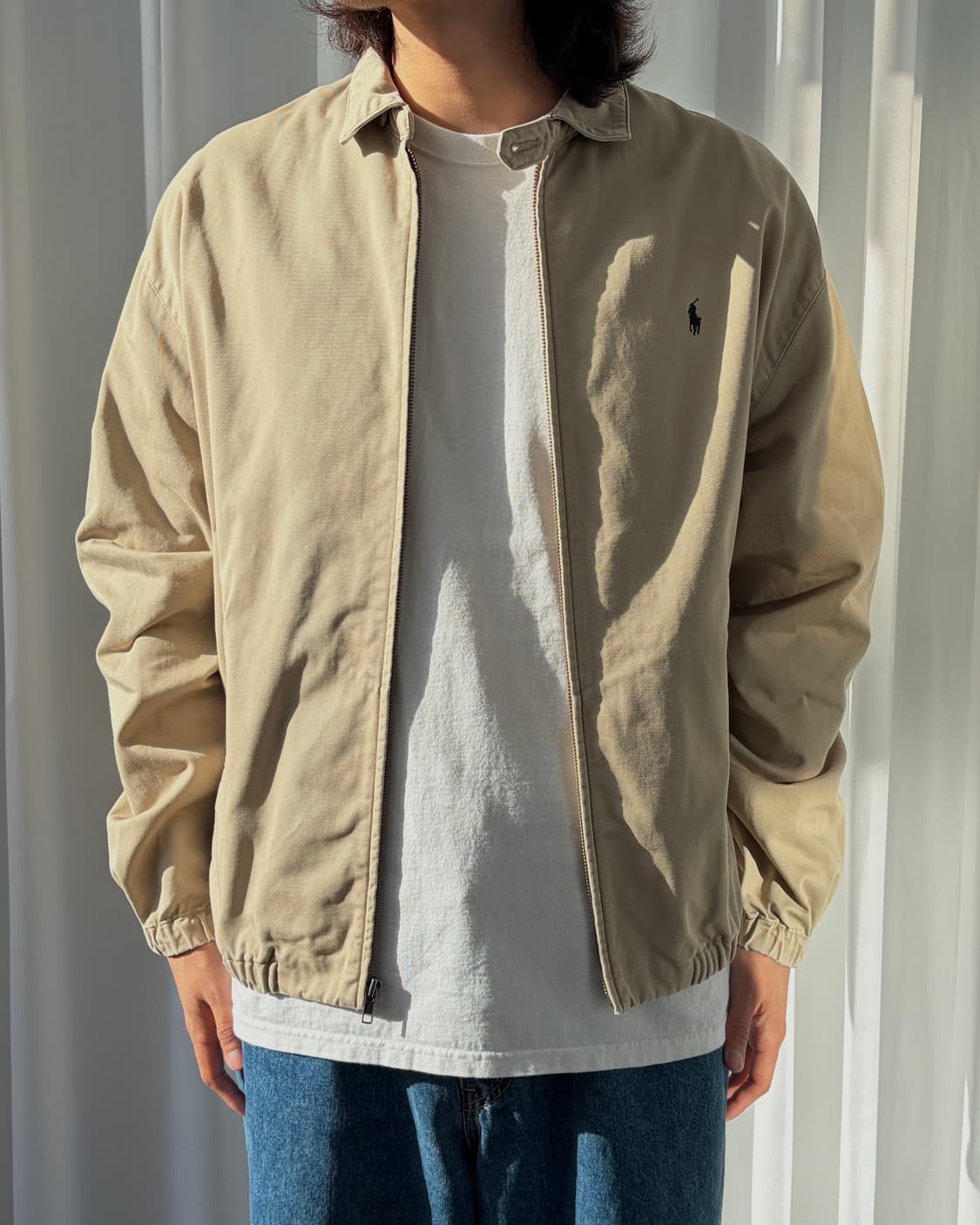 [L]폴로 랄프로렌 베이지 블루종 스윙톱 자켓 상품이미지3