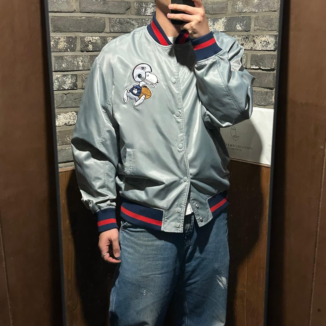 XXL) 뉴에라 x 스누피 x NFL 패트리어츠 바시티 자켓 상품이미지10