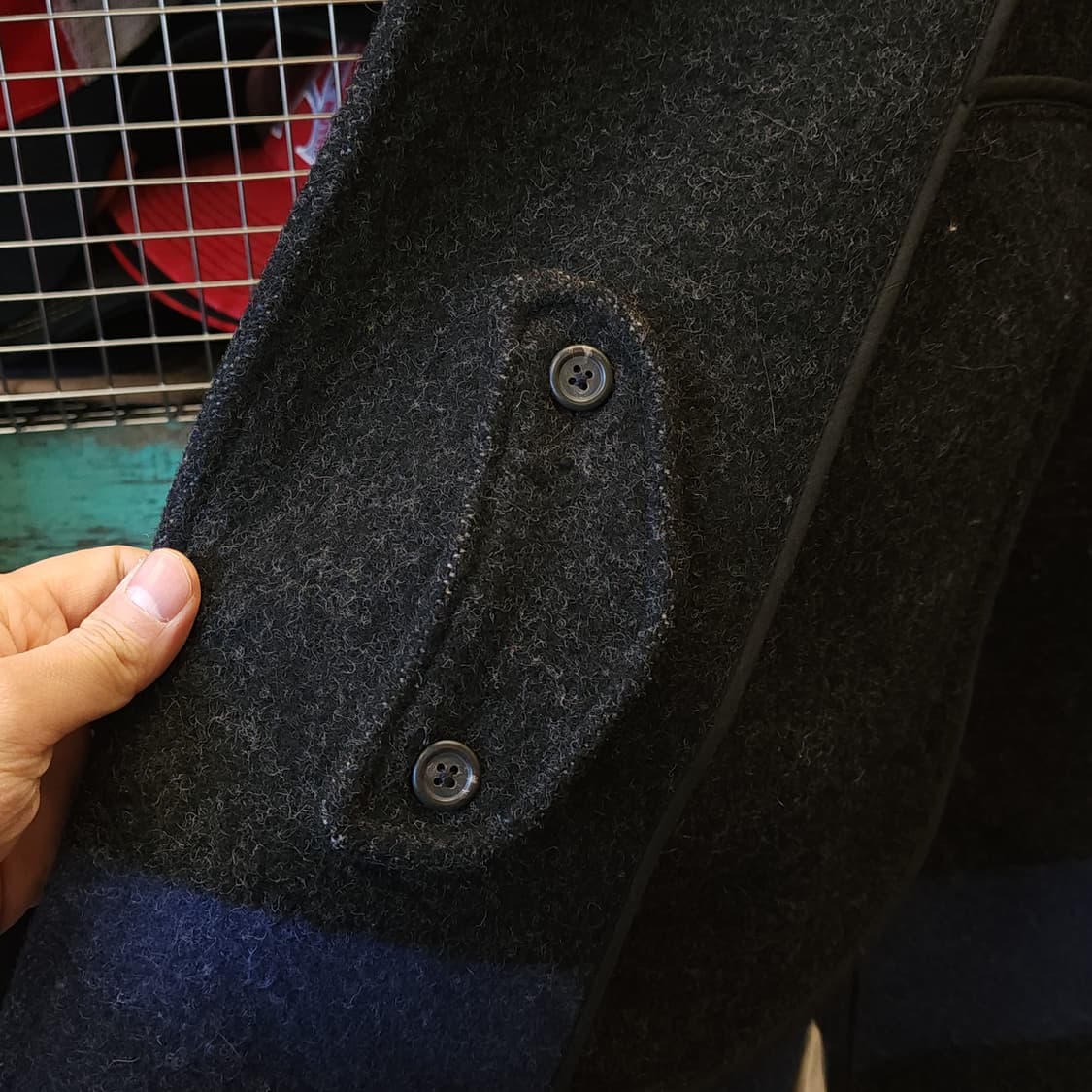 90s 폴로 피코트 헤비울 코트 usa made L 상품이미지9