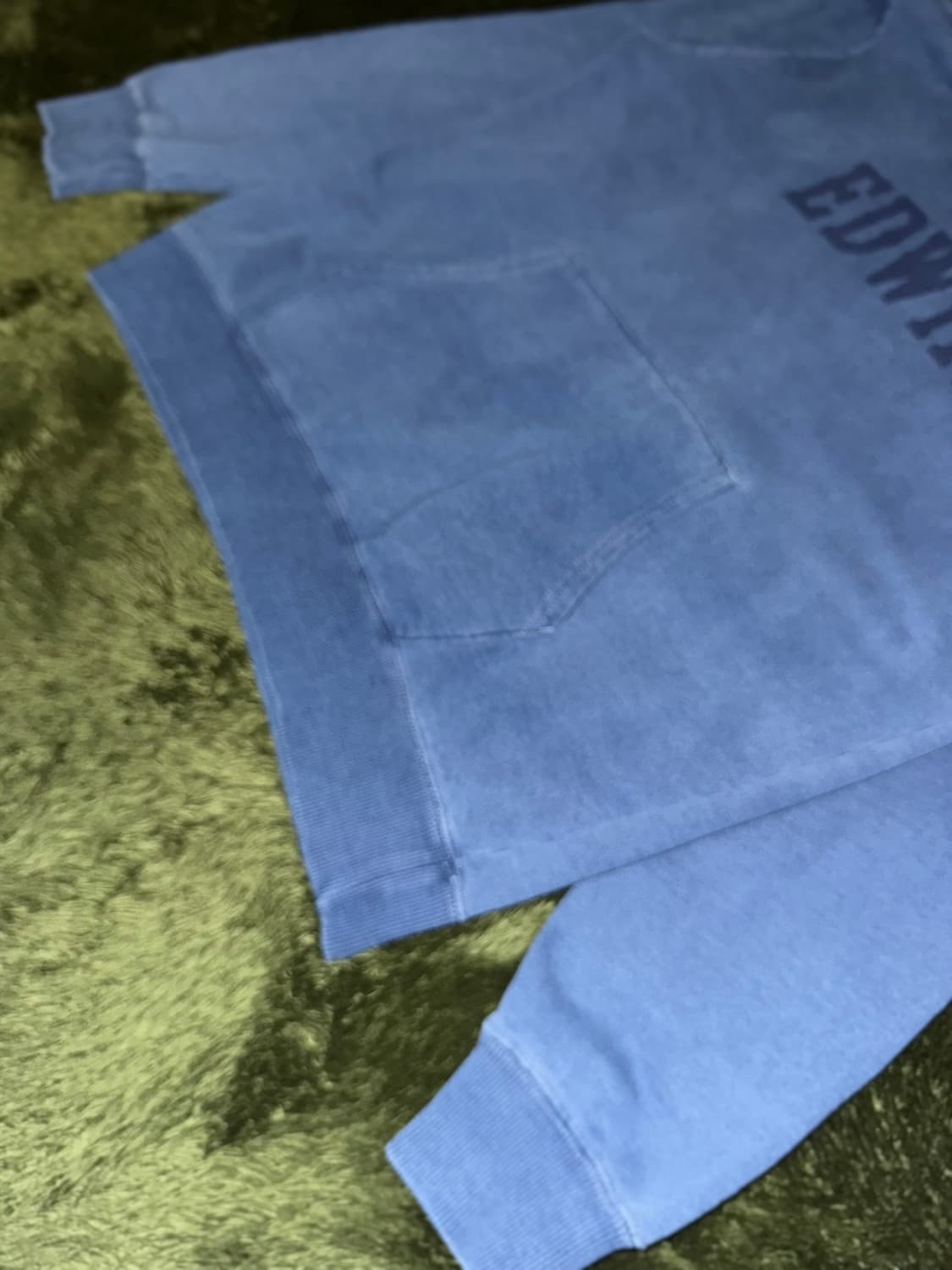 [L] EDWIN 에드윈 재팬 인디고 다잉 로고 후디 상품이미지4