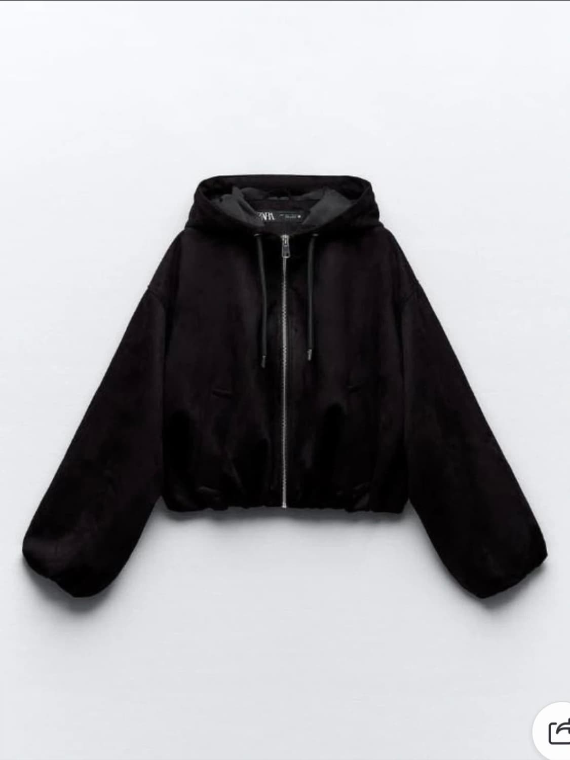 자라 페이크 스웨이드 후드집업 L 상품이미지2