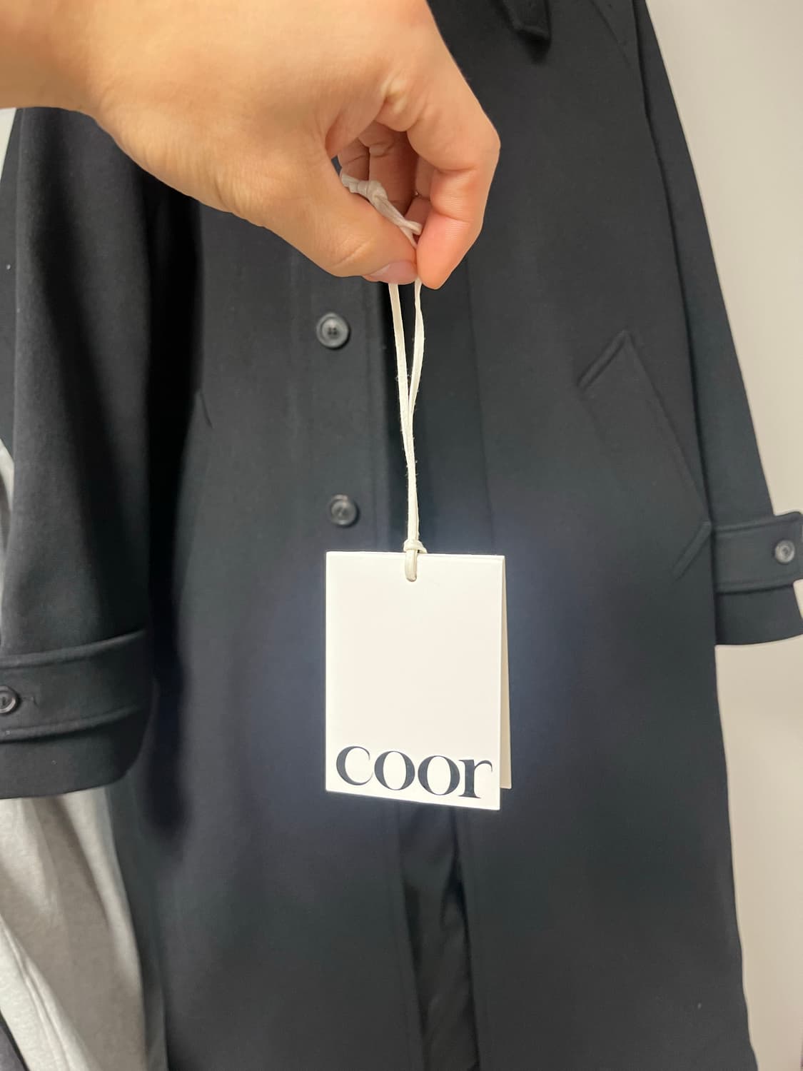 (새상품)쿠어 벨란디 캐시미어 블렌드 발마칸 코트 L사이즈(블랙) 상품이미지2