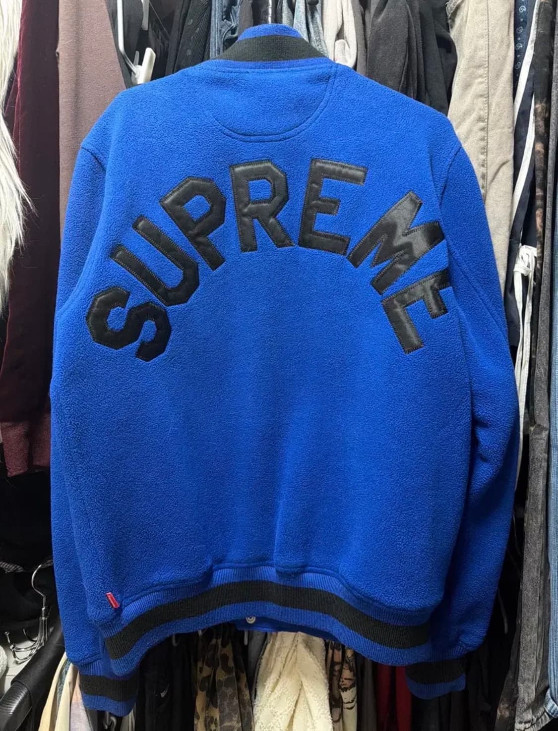 슈프림 플리스 바시티 블루 S 상품이미지1