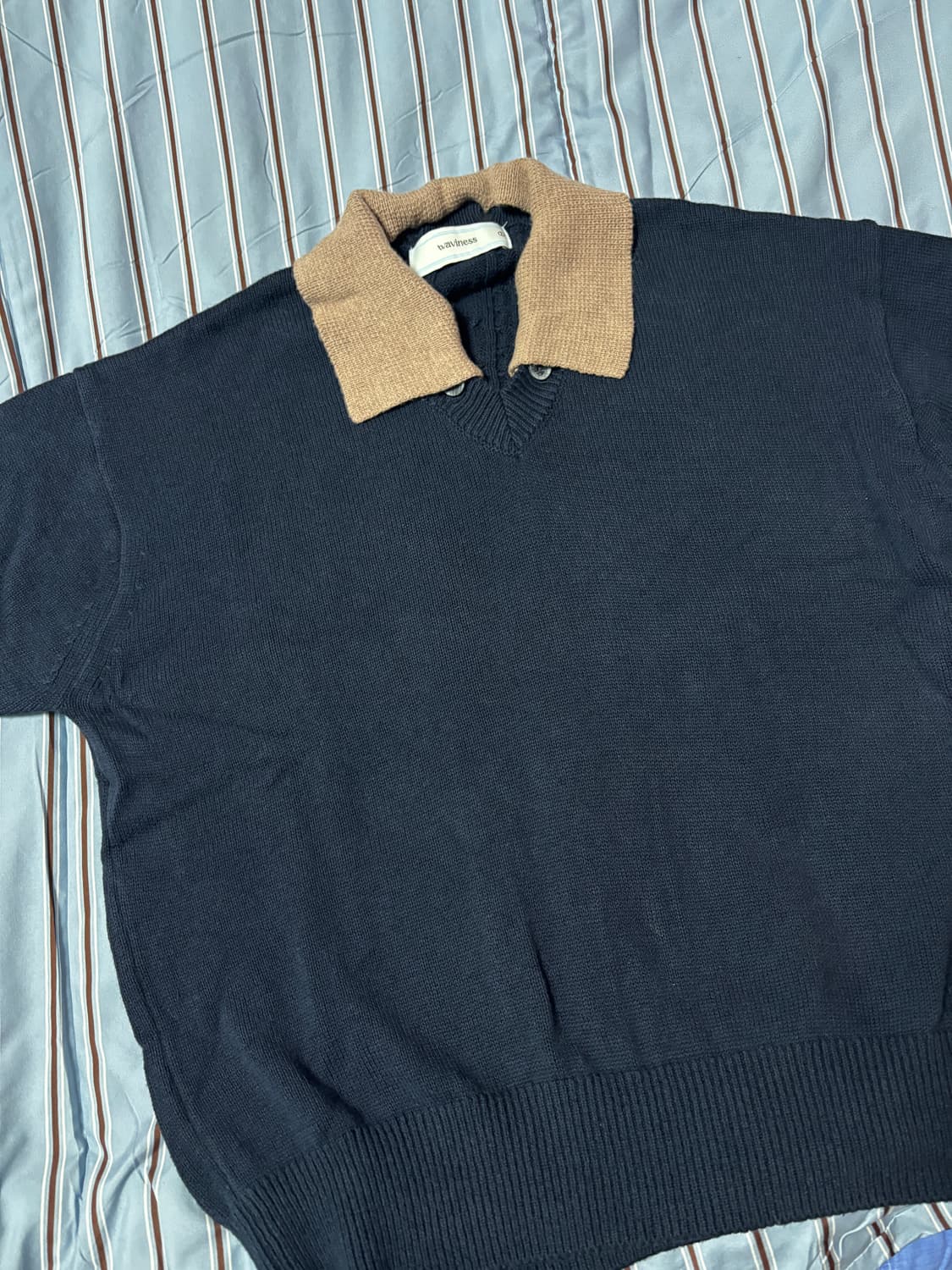 웨이비니스 반팔 니트 상품이미지1