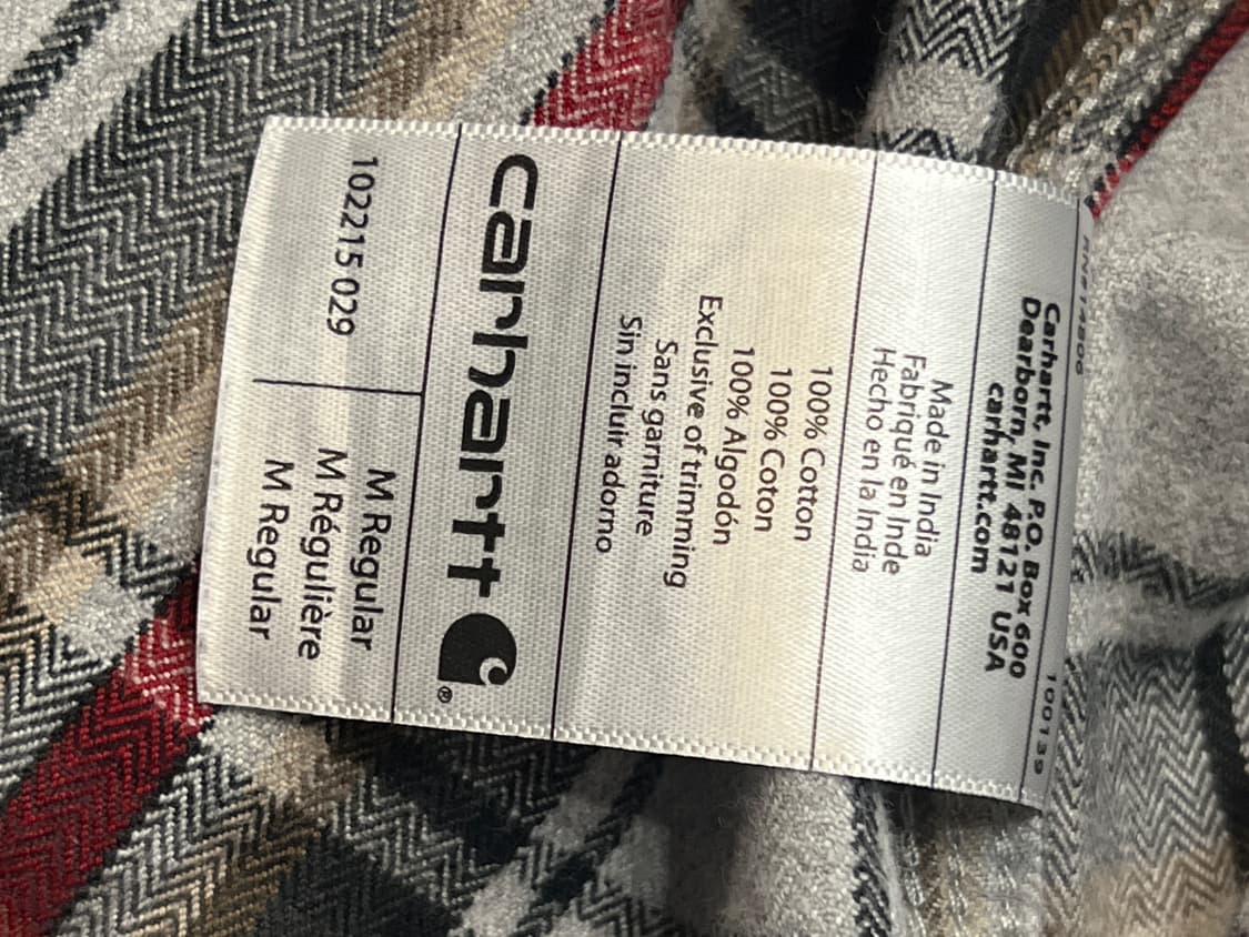 칼하트 기모 체크 셔츠 M 상품이미지7