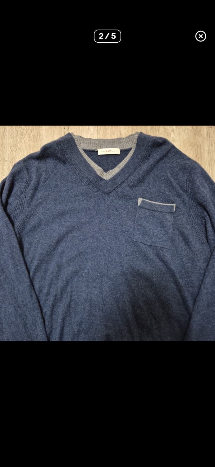 일본판 남성 스탠다드 캐시미어 브이넥 니트 L(100) 상품이미지4