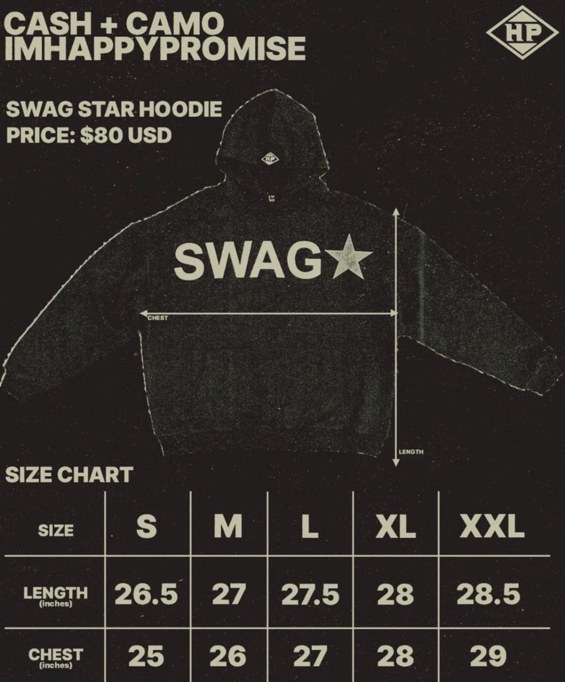 IHP (im happy promise) SWAG 후드 [ M ] 상품이미지2