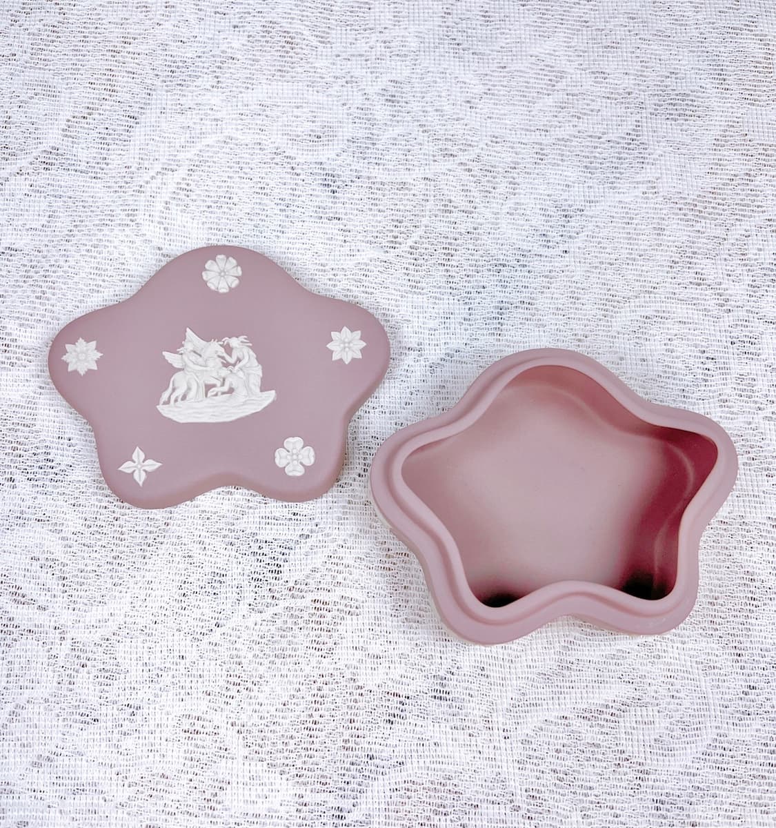 [영국엔틱] 웨지우드 제스퍼웨어 별 트링켓박스 보석함_라일락 상품이미지1