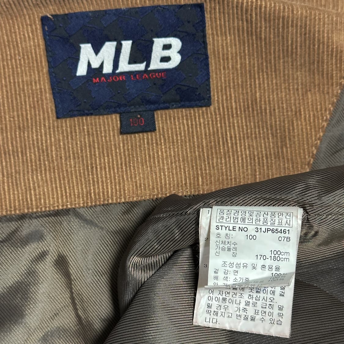 MLB LA다저스 코듀로이 가죽자켓 상품이미지6