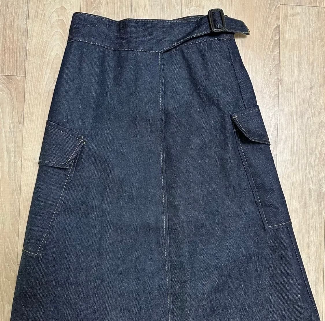 (새상품) 크롭 데님 후드&롱 스커트 셋업 상품이미지6