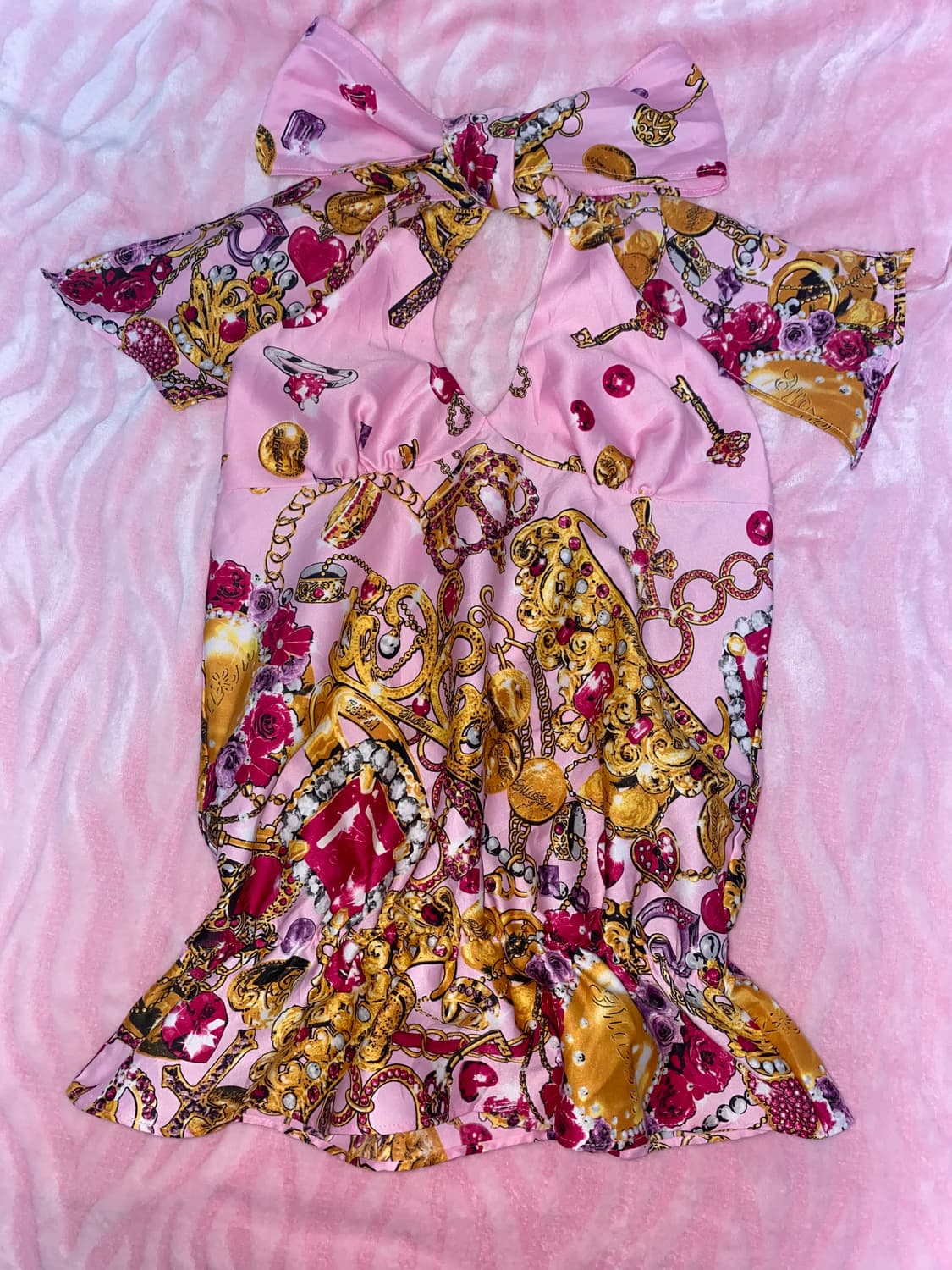 ma*rs 마즈 쥬얼 패턴 상의 히메 갸루 오네 y2k 키치 d.i.a. 상품이미지1