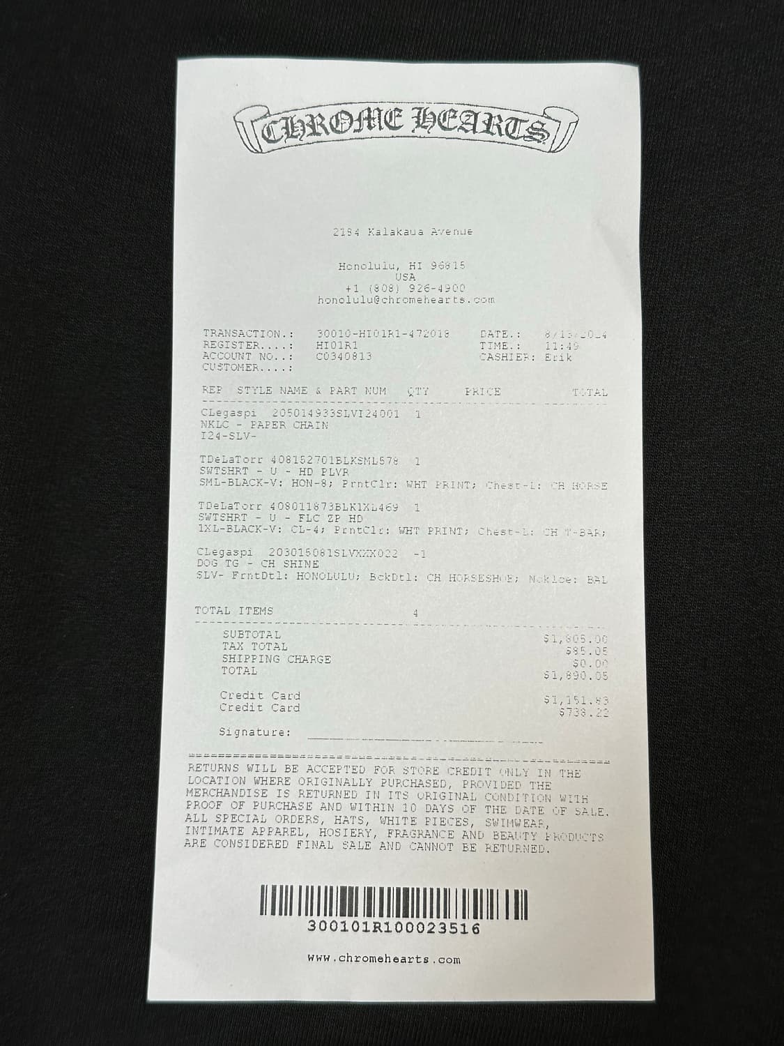 [XL] 정품 크롬하츠 USA 스크립트 로고 플리스 집업 후드 블랙 상품이미지10