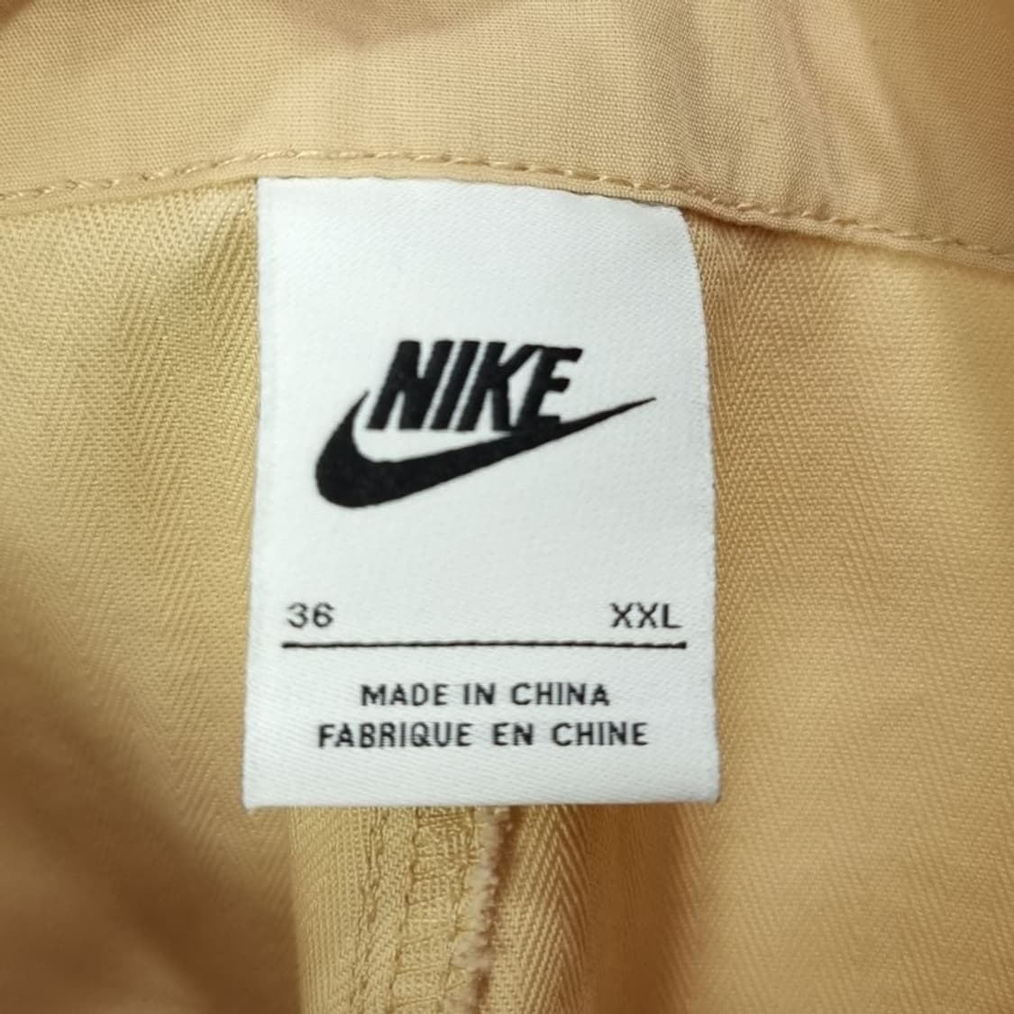 [나이키] 스우시 자수 코튼 테이퍼드 퍼티그 팬츠 베이지 M19137 상품이미지7