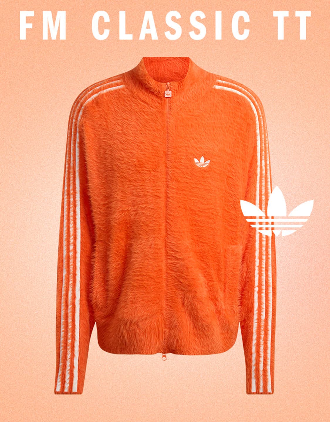 [새상품] M) 아디다스 인조 모헤어 클래식 트랙 탑 블랙/오렌지 상품이미지2