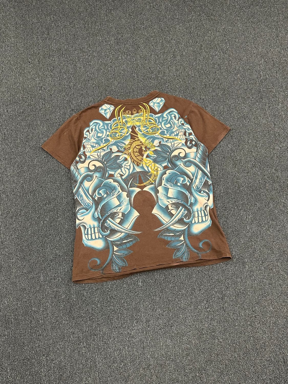 L)Flawless Tattoo 빈티지 Y2K 스컬 프린팅 반팔 상품이미지6