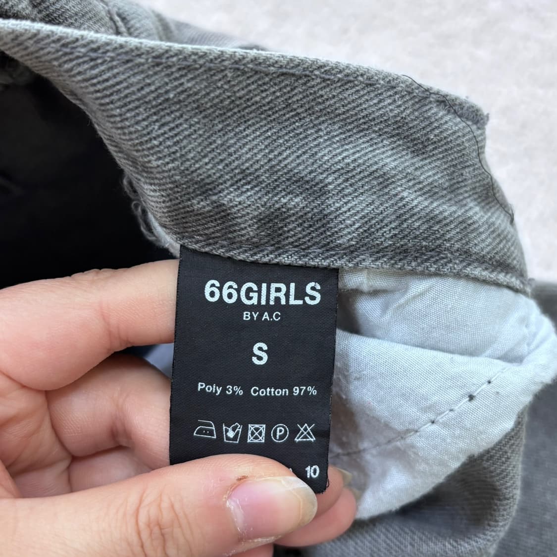 S 66걸즈 여성 빈티지워싱 와이드 데님 팬츠 0506E 상품이미지3