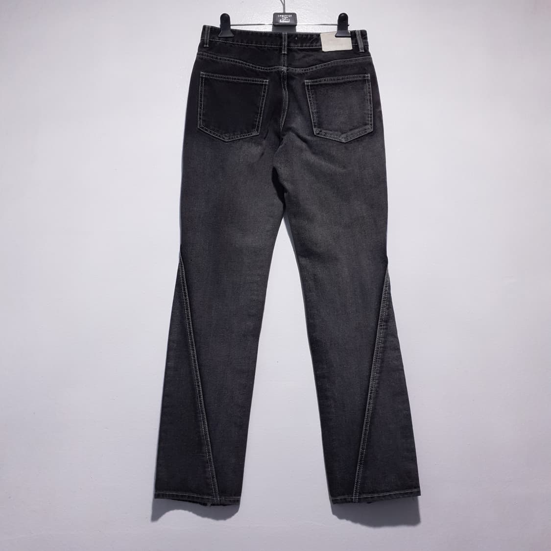 메종미네드 모랄 폭스 절개 흑청 워싱 데님 팬츠 바이커 청바지 30-31 상품이미지9