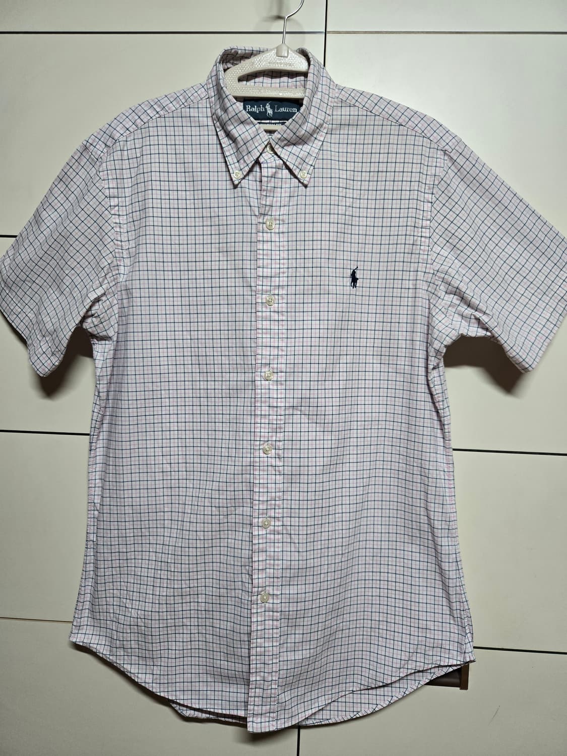 폴로 랄프로렌 남성 체크 반팔 셔츠(M사이즈) 상품이미지1