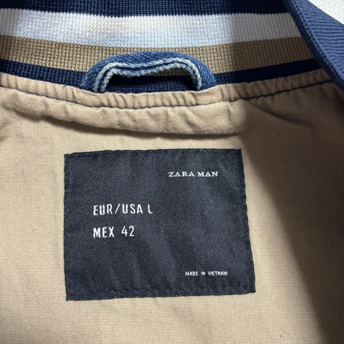 L 자라 맨즈 데님 바시티 자켓 상품이미지4