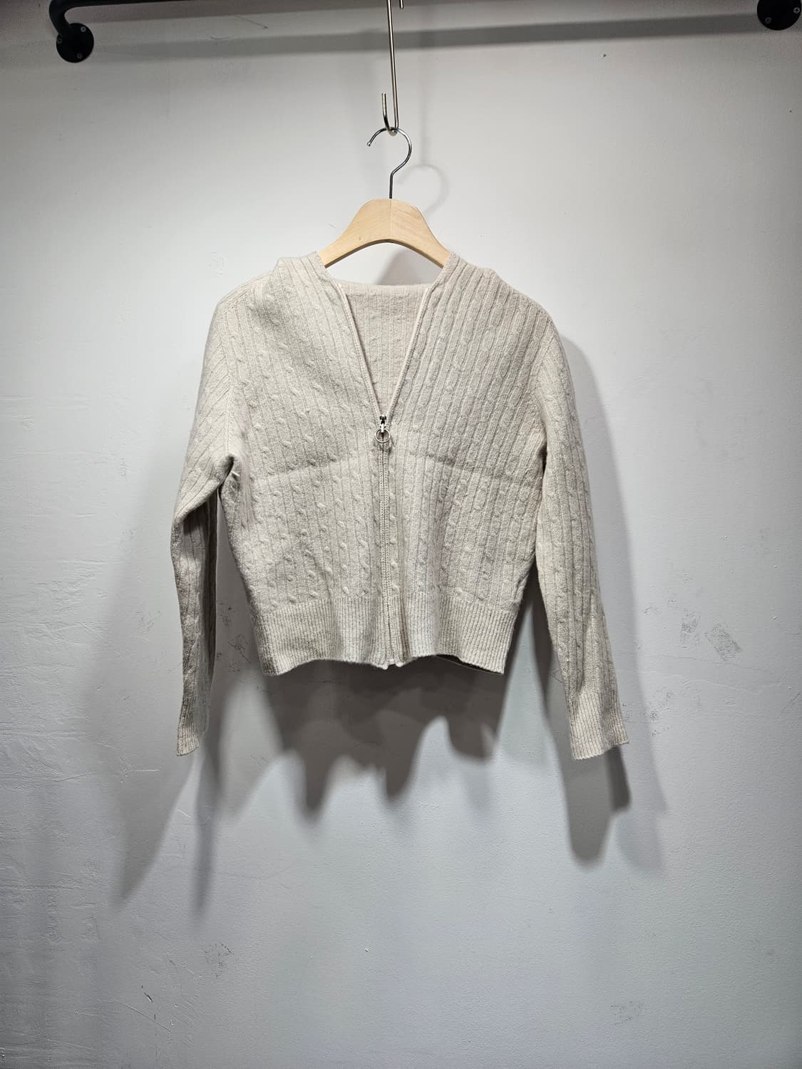 라우렐(laurel) 울캐시미어 후드 니트 집업 S 상품이미지1