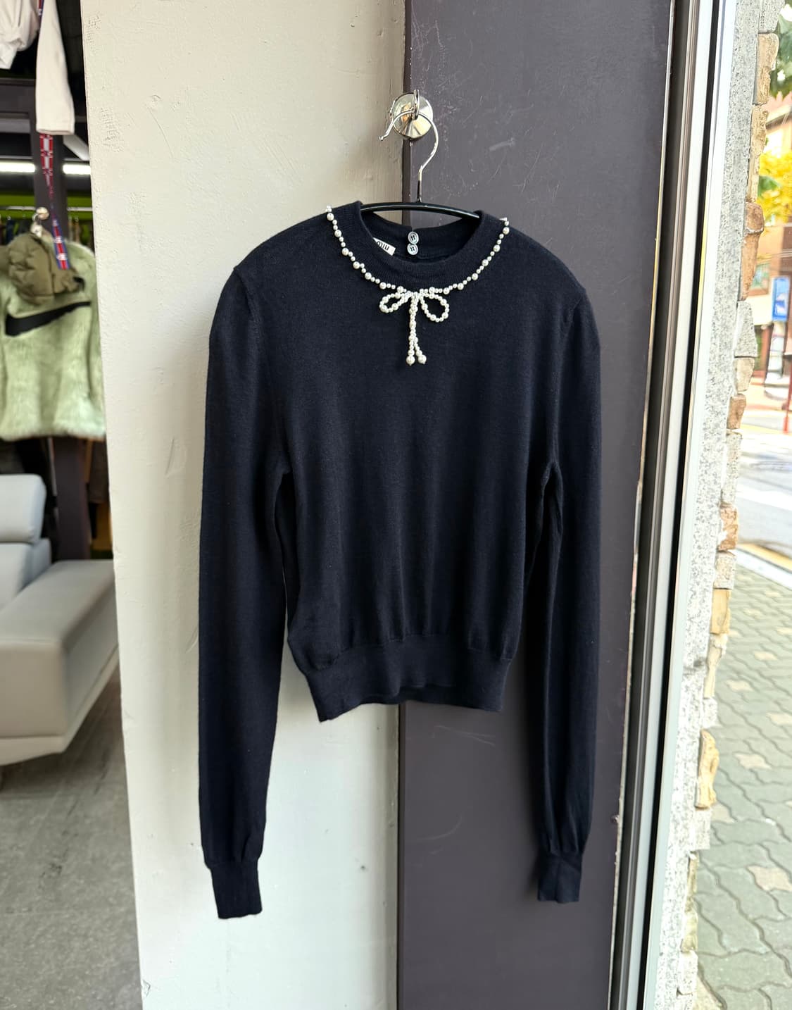 38/ 미우미우 19SS 펄리본 캐시미어 니트 상품이미지3