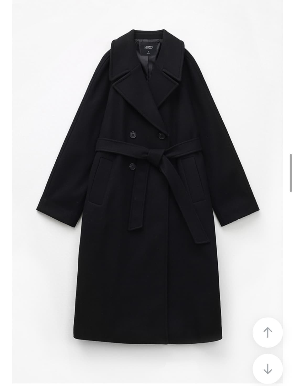 미쏘 롱코트 블랙 S 상품이미지3