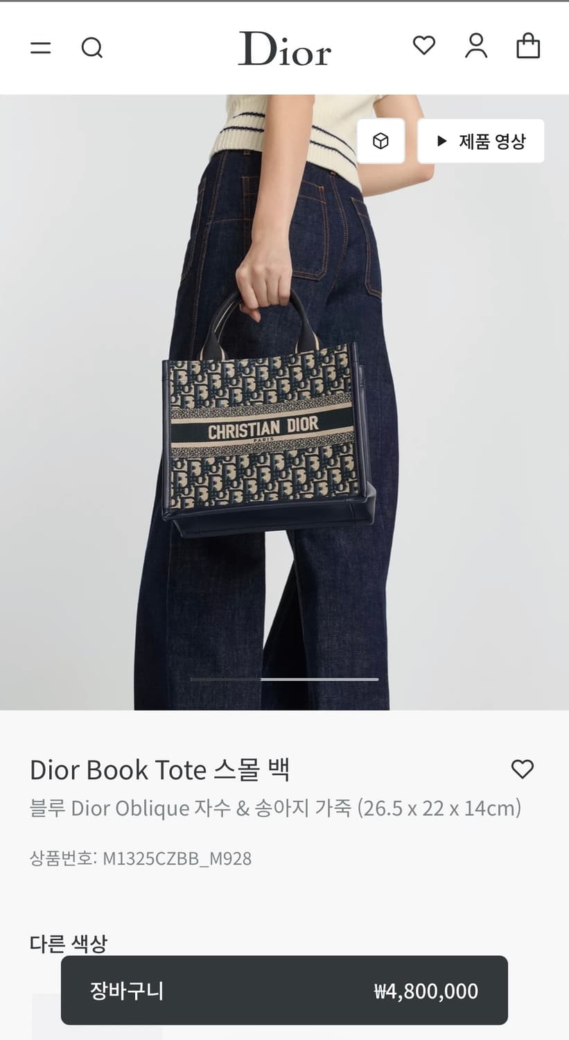 디올 오블리크 토트백 스몰  상품이미지3