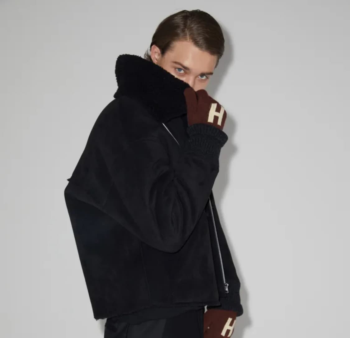 노앙 무스탕 SUEDE MOUTON ZIP-UP JACKET BLACK 상품이미지2