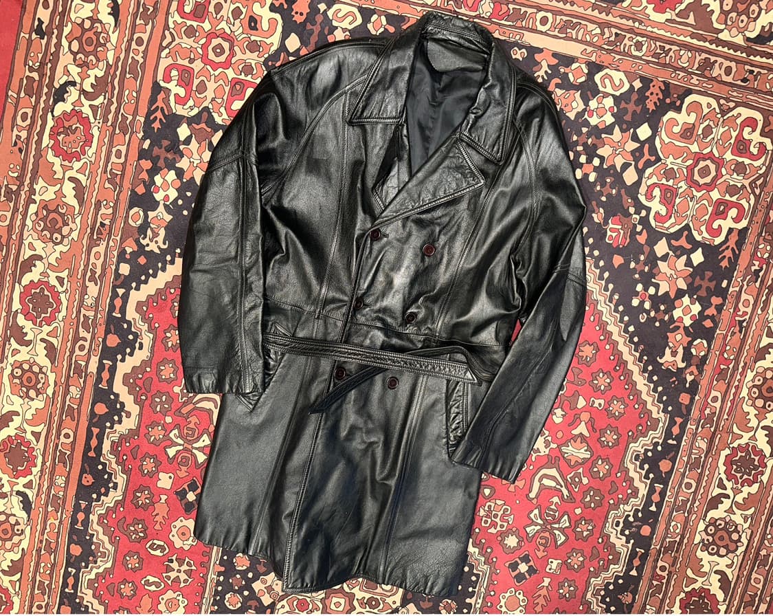 ( L ) 가죽코트 가죽카코트 가죽자켓 레더자켓 소가죽자켓  상품이미지1