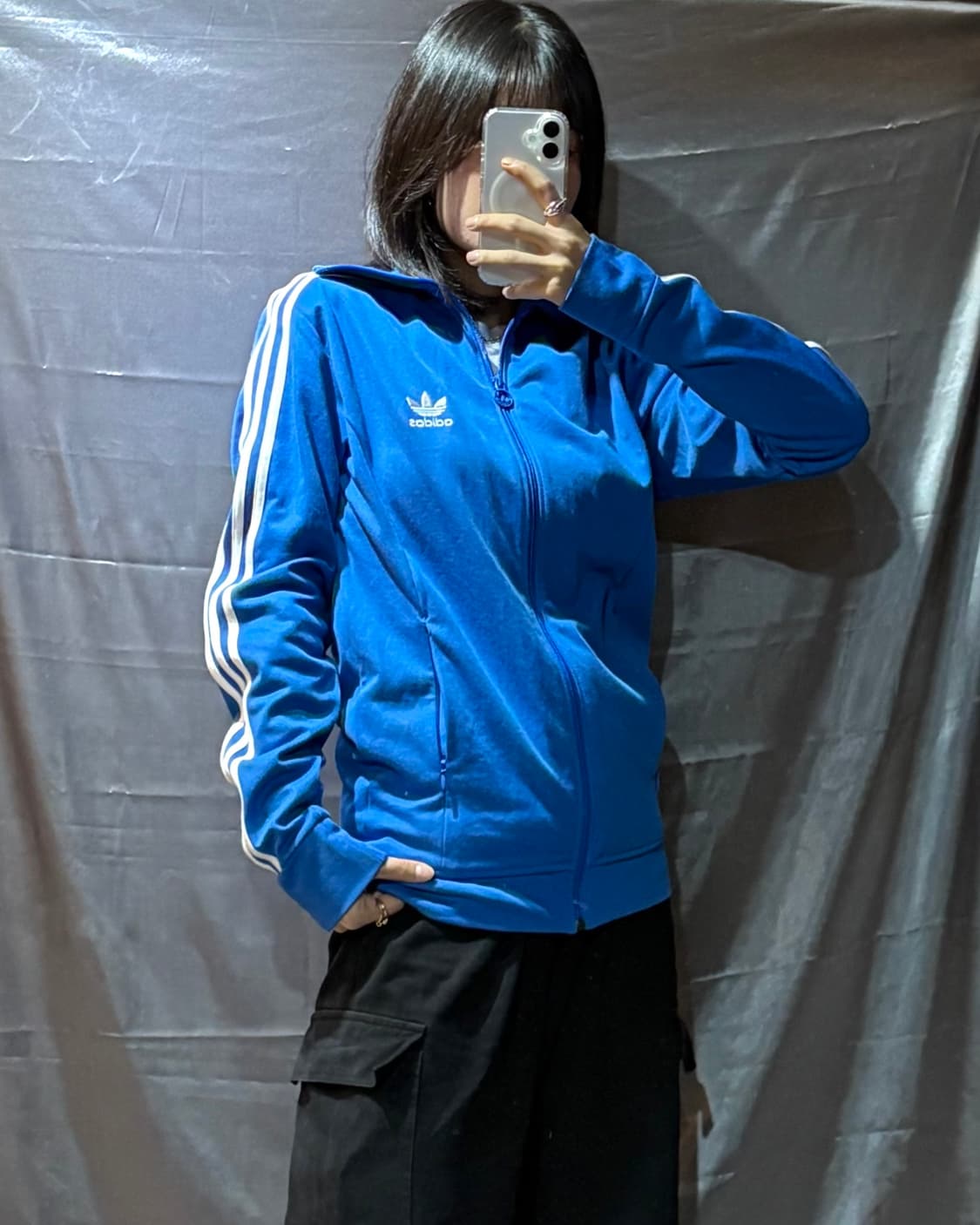 L 아디다스 파이어버드 블루 트랙탑 상품이미지1
