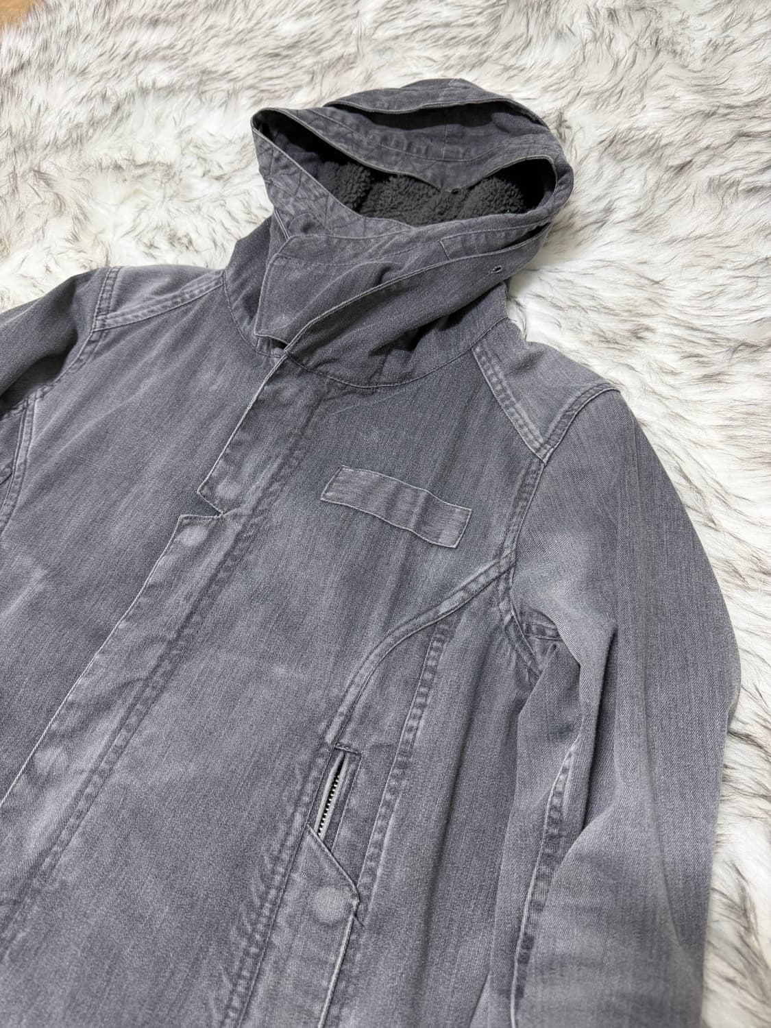 [S] 하레 밀리터리 하이 넥 후드 자켓 상품이미지2