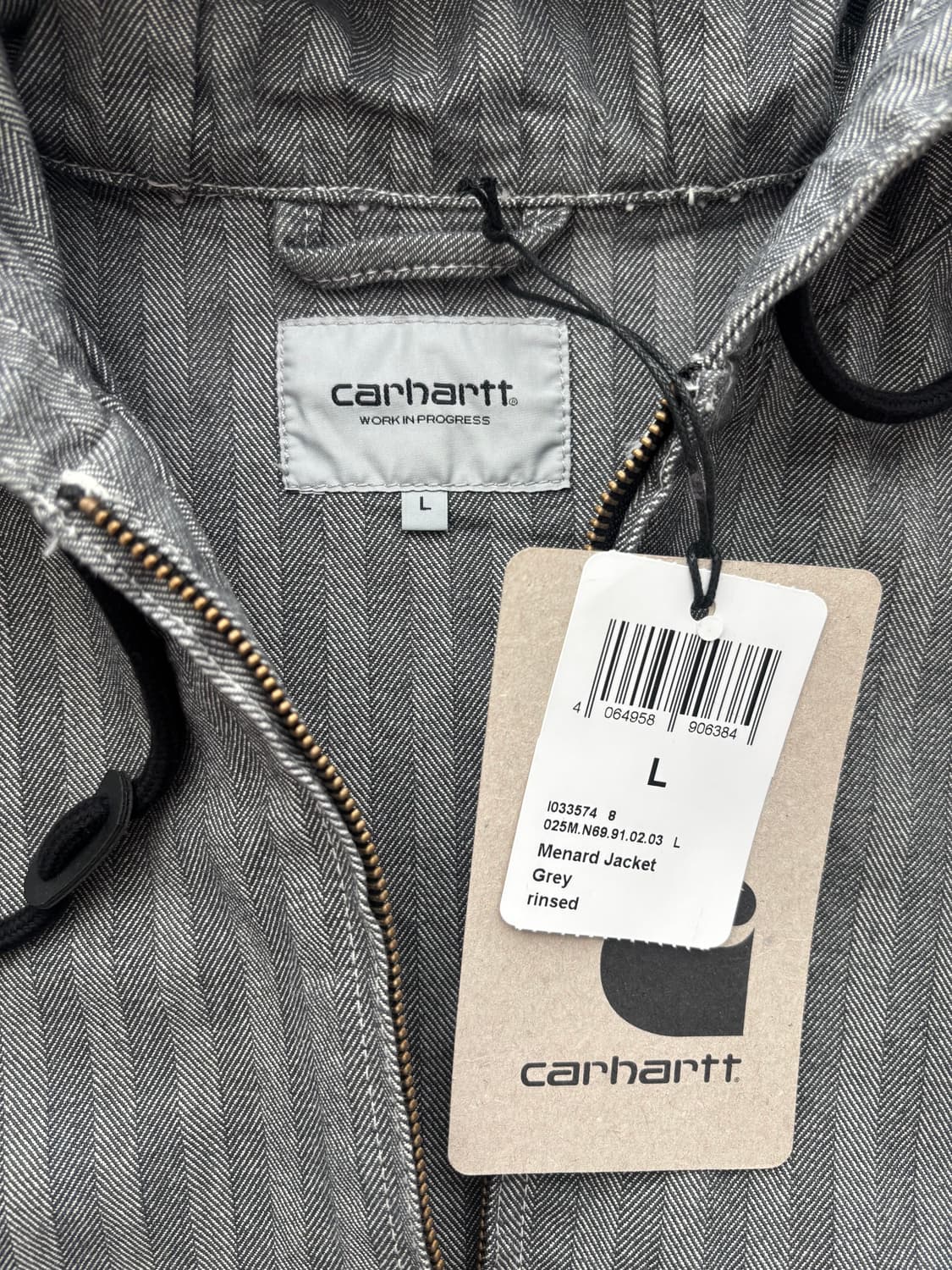 [L] 새상품 칼하트 메나드 자켓 그레이 린스드 후드 자켓 상품이미지4