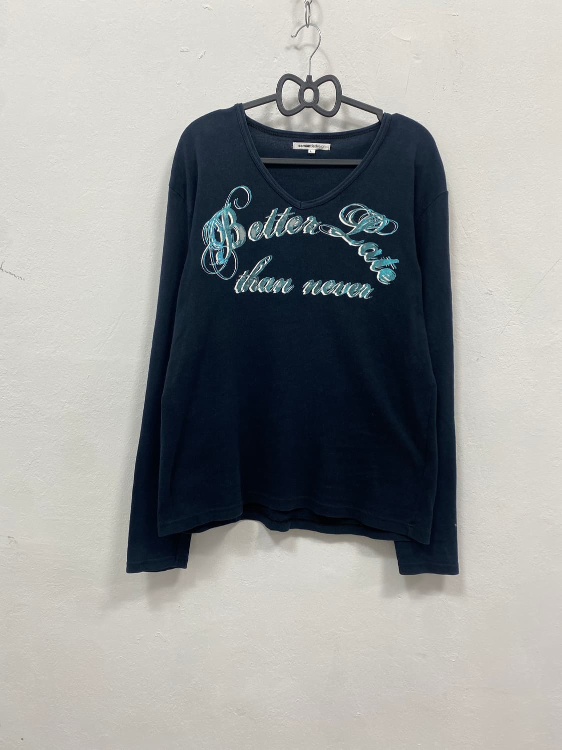 [SEMANTIC] y2k 펑크 레터링 롱슬리브 상품이미지4