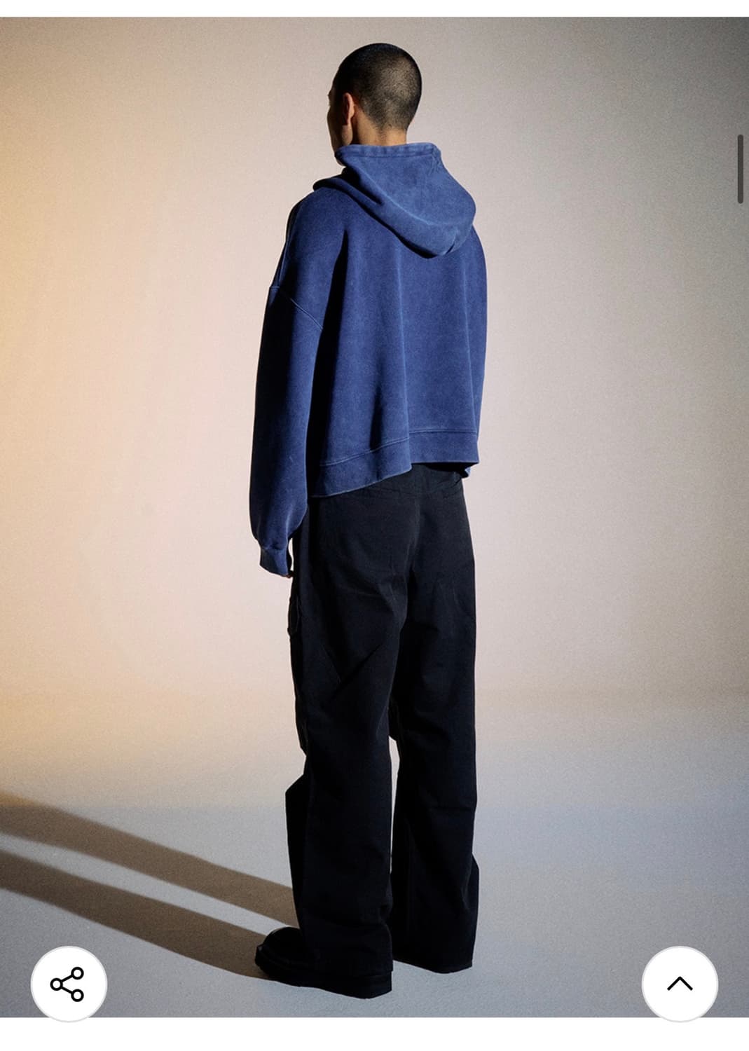 (새상품)(L) 슬로우애시드 워시드 80s 메카닉 와이드 후디 [네이비] 상품이미지6