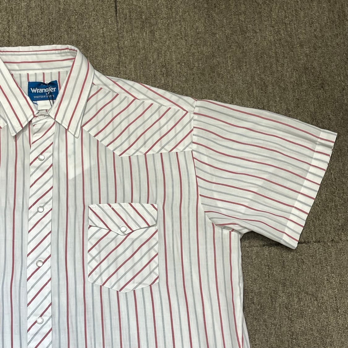 (XL) Wrangler 랭글러 스트라이프 웨스턴 반팔 셔츠  상품이미지3