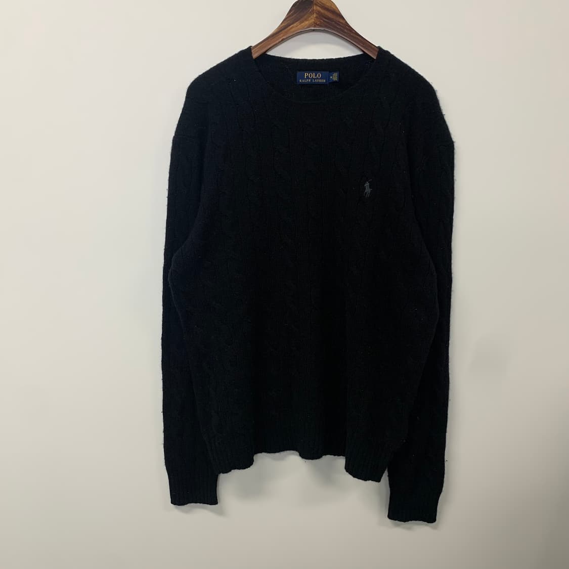 폴로 랄프로렌 신형 블랙 꽈배기 니트 상품이미지2