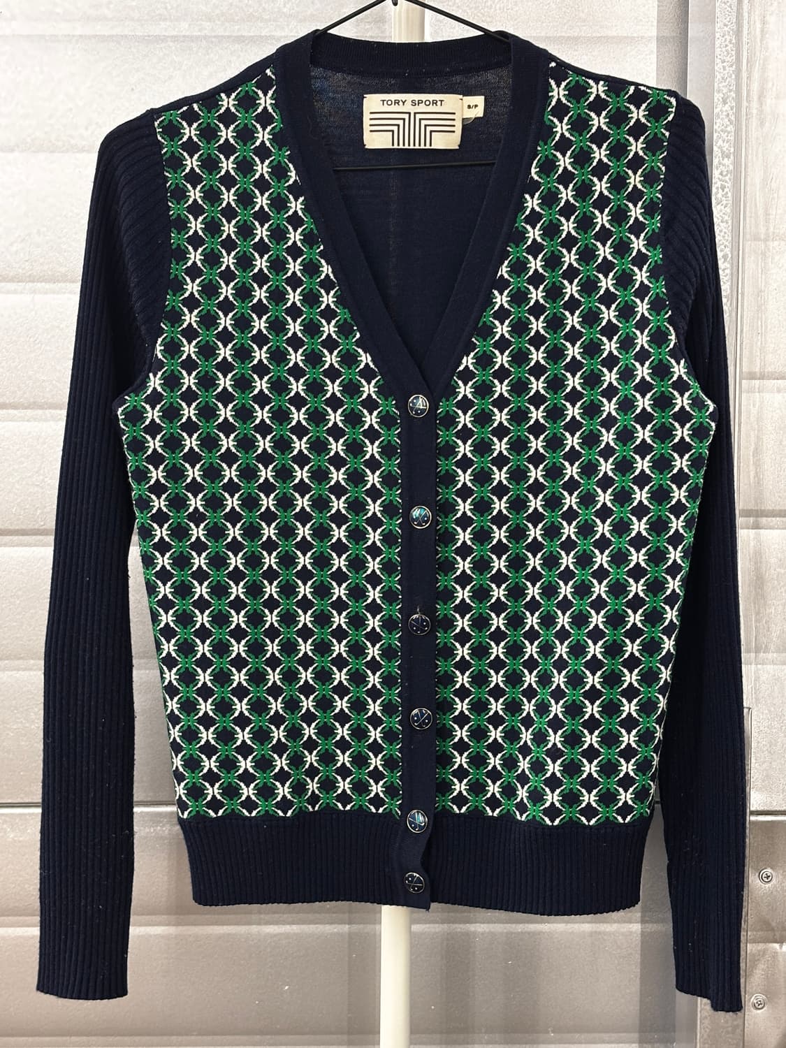 토리 버치 토리 스포츠 패턴 가디건 네이비 S 상품이미지5