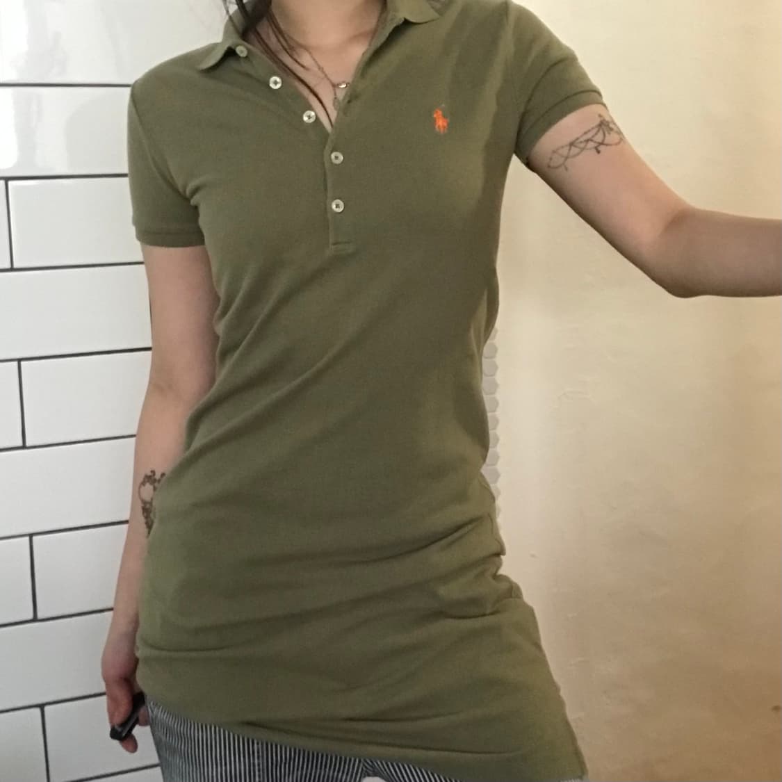 폴로 랄프로렌 카키 폴로 원피스 상품이미지1