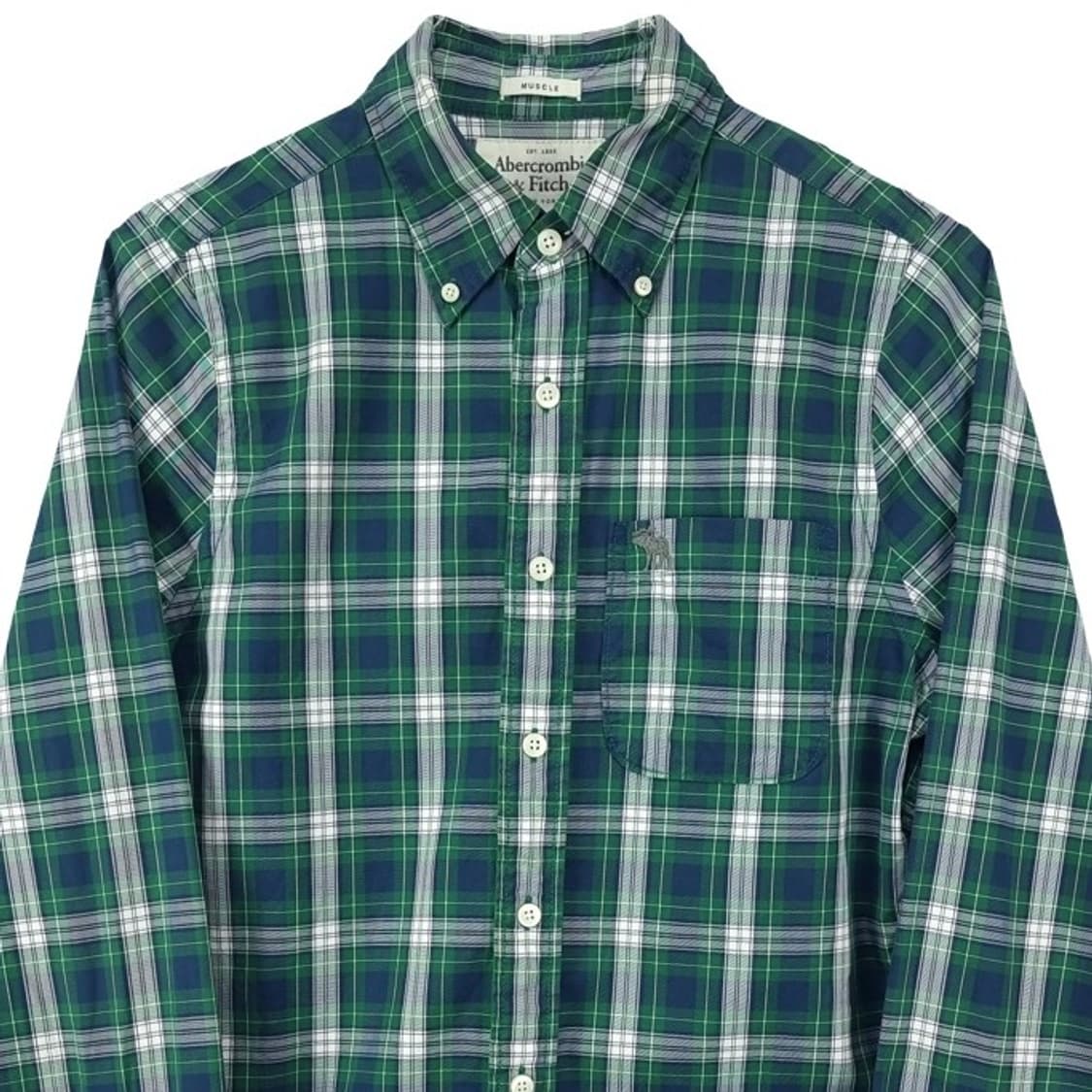 [아베크롬비] 로고 자수 체크 셔츠 M19376 상품이미지4