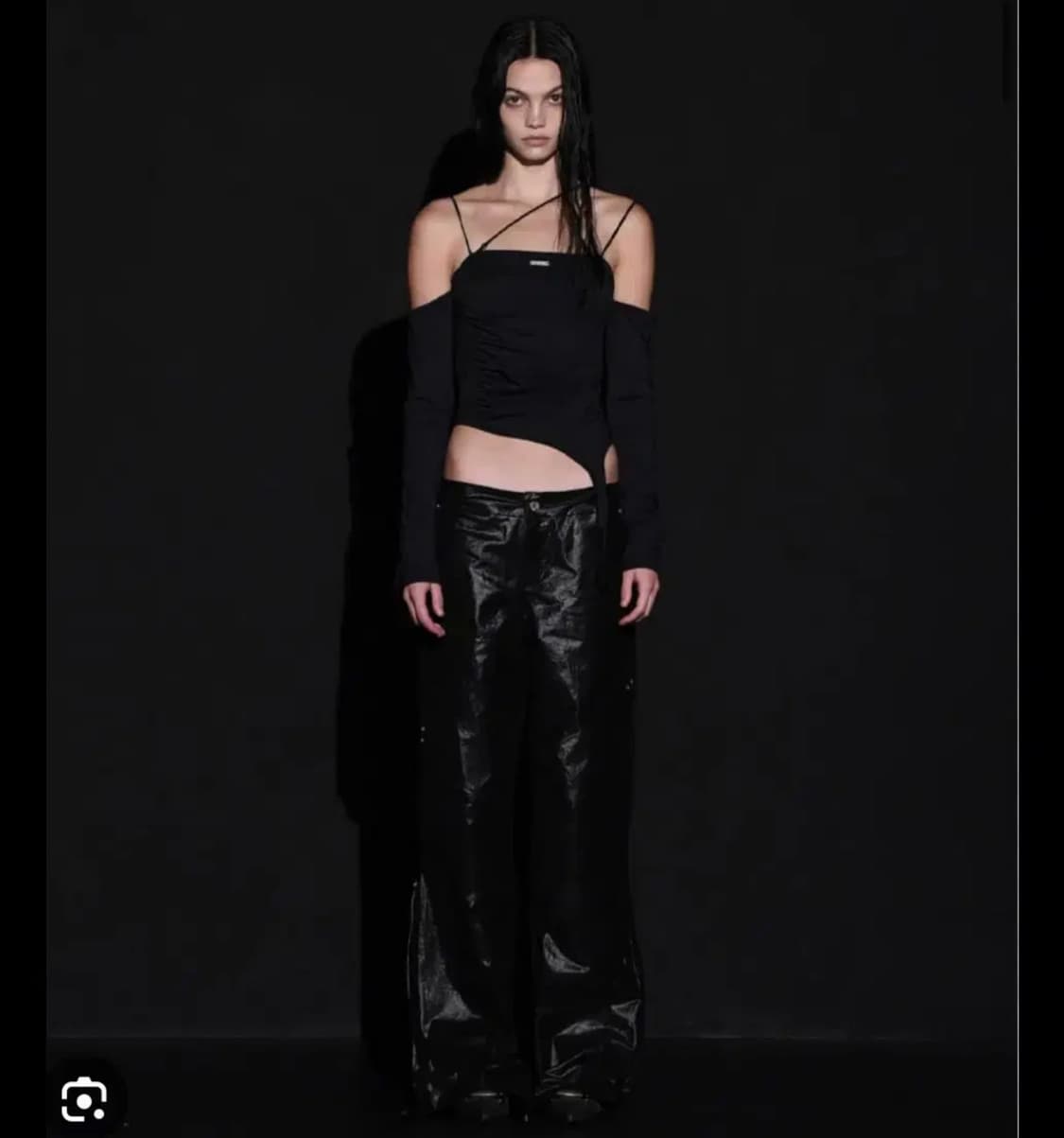 보헤미안서울 오블리크 아일렛 지퍼 팬츠 레더 코팅 oblique 보헴서 상품이미지1