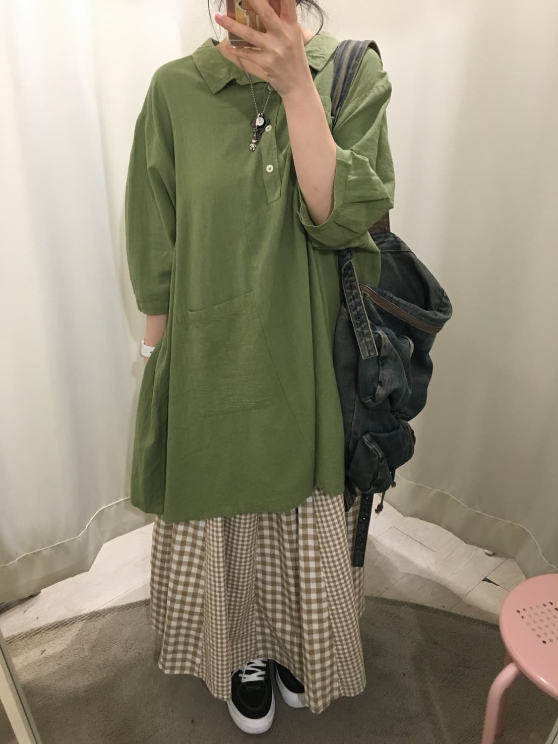 Green over pocket onepiece 상품이미지4