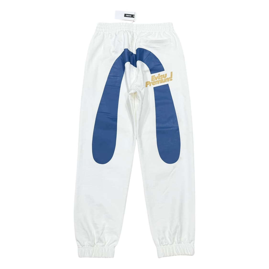 EVISU 에비수 빅로고 화이트 스웻 조거팬츠 바지 XL 상품이미지1